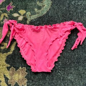 Victoria's Secret Pink Ruffle Cheeky Bikini Bottoms